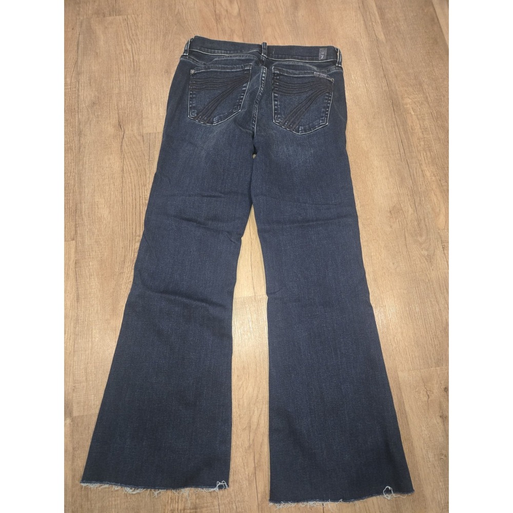Seven for All Mankind brand bootcut jeans with a distressed, raw hem Size 28 - Picture 3 of 5